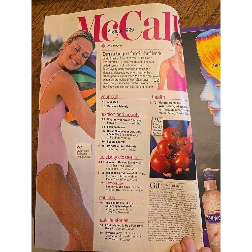 1999 AUGUST MCCALL'S MAGAZINE - Demi Moore‎